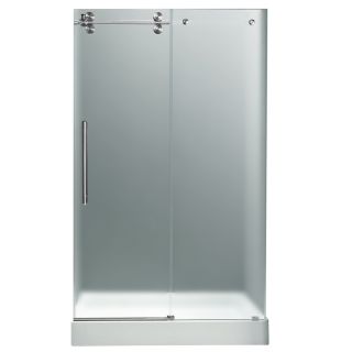 VIGO 44 in to 48 in W x 79 in H Frameless Sliding Shower Door