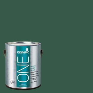 Olympic ONE Billiard Green Satin Latex Interior Paint and Primer In One (Actual Net Contents: 114 fl oz)
