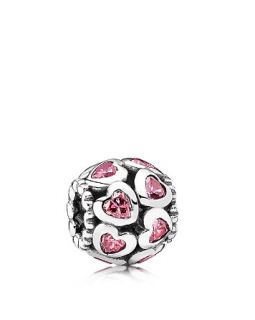 PANDORA Charm   Sterling Silver & Cubic Zirconia Love All Around, Moments Collection