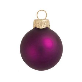 20ct Matte Pink Berry Glass Ball Christmas Ornaments 1.5" (40mm)