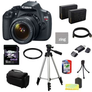 Canon EOS Rebel T5 DSLR Camera Body with EF S 18 55mm IS II Lens 64GB