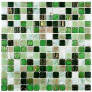 Merola Tile Coppa Forest 12 in. x 12 in. x 4 mm Glass Mosaic Tile GDRCOFOR