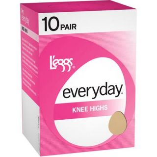 L'eggs   Women's Everyday Knee High Hosiery, 10 Pack