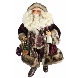 18" Tuscan Winery Old World Style Santa Claus Christmas Figure
