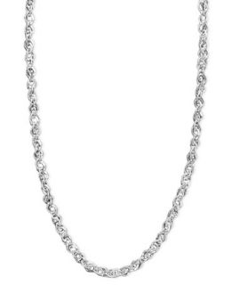 White Gold Necklace, 14k White Gold 18 Chain Necklace