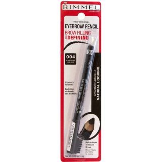 Rimmel Professional Eyebrow Pencil, 004 Black Brown, 0.05 oz
