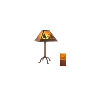 Steel Partners 32 in 3 Way Rust Table Lamp with Shade