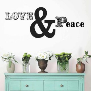 WallPops Love and Peace Wall Quote Decals