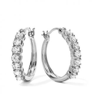1.4ct Absolute™ Accented Frontal Round Hoop Earrings   7832818