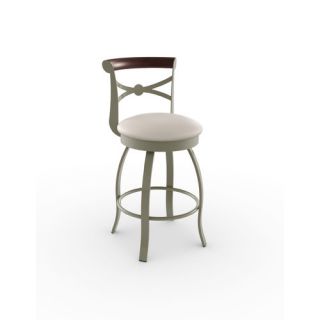 Amisco Library Luxe Style 29.75 Swivel Bar Stool with Cushion