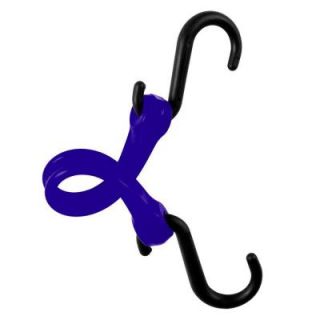 The Perfect Bungee 7 in. EZ Stretch Polyurethane Bungee Strap with Nylon S Hooks (Overall Length: 12 in.) in Purple DISCONTINUED PBNH12L