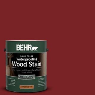 BEHR 1 gal. #SC 112 Barn Red Solid Color Waterproofing Wood Stain 21301