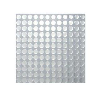 Smart Tiles 11 in. x 11 in. Stainless Peel and Stick Stainless Dots Mosaic (1 Pack) DISCONTINUED PLEASE DELETE   DISCONTINUED