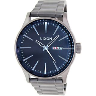 Nixon Mens Sentry Ss A3561427 Grey Stainless Steel Quartz Watch with