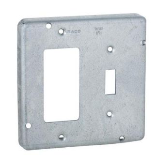 Raco 4 11/16 in. Square Exposed Work Cover for 1 GFCI and 1 Toggle Switch (10 Pack) 858