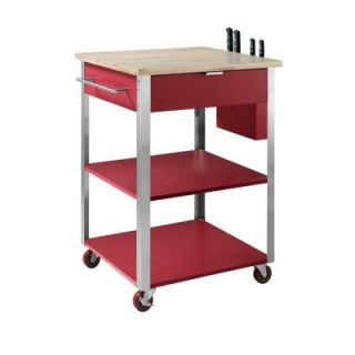 Crosley Culinary Prep Kitchen Cart in Red CF3009 RE