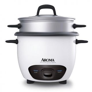 Aroma 14 Cup Rice Cooker with Outer Metal Steam Tray   7224064