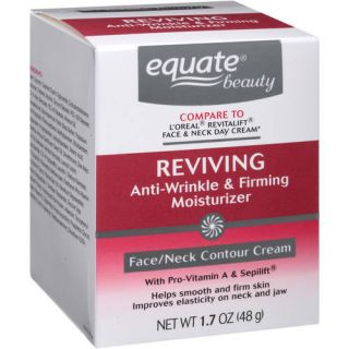 Equate Beauty Reviving Anti Wrinkle & Firming Moisturizer FAce/Neck Contour Cream, 1.7 oz
