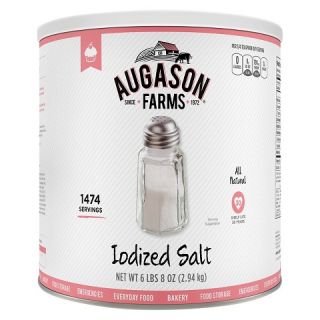Augason Farms Emergency Food Iodized Salt 104 oz