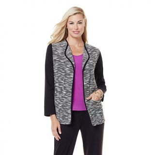 Slinky® Brand Open Front Boucle Jacket with Pockets   7862301