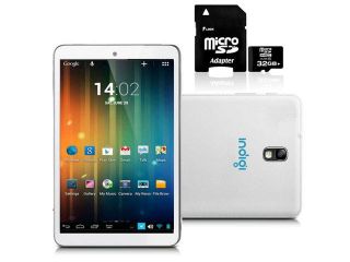 inDigi® White 7" Android 4.2 JB Premium Leather Back Tablet PC w/ 32GB Micro SD