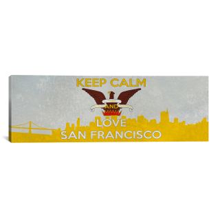 Keep Calm and Love San Francisco Textual Art on Canvas by iCanvas