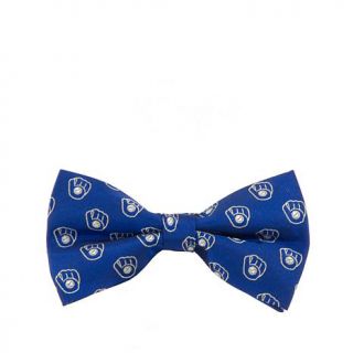 MLB Team Logo and Color 100% Polyester Bow Tie   Milwaukee Brewers   7787705