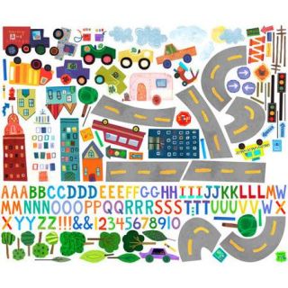 Oopsy Daisy 173 Pieces On the Road Again Peel and Place Wall Decal Set