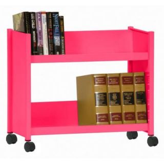 Sandusky Sloped 2 Shelf Welded Booktruck in Pom Pom Pink SR227 30