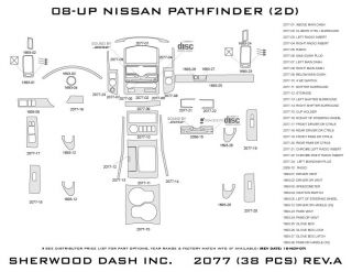 2008, 2009, 2010 Nissan Pathfinder Wood Dash Kits   Sherwood Innovations 2077 N50   Sherwood Innovations Dash Kits