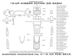 2010, 2011, 2012 Nissan Altima Wood Dash Kits   Sherwood Innovations 4110 CF   Sherwood Innovations Dash Kits