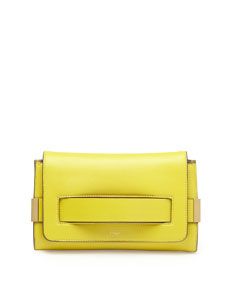 Chloe Elle Clutch Bag with Shoulder Strap, Yellow