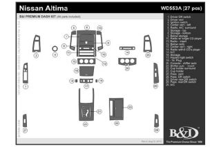 2005, 2006 Nissan Altima Wood Dash Kits   B&I WD553A DCF   B&I Dash Kits