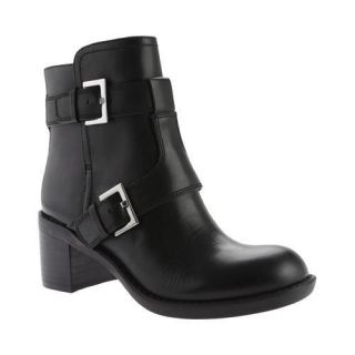 Womens Nine West Lorena Ankle Boot Black Leather   17606338